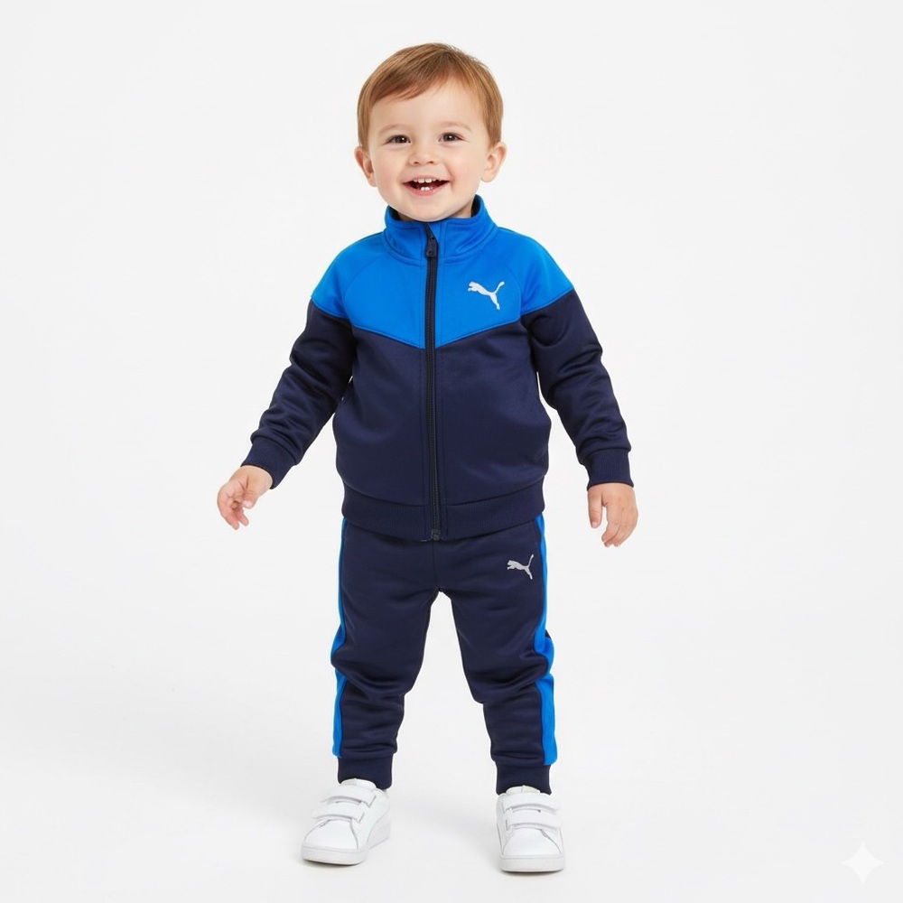 Puma Toddler Tracksuit Set 18M Blue Navy Zip Jacket Pants Sport Outfit Baby‎ Boy